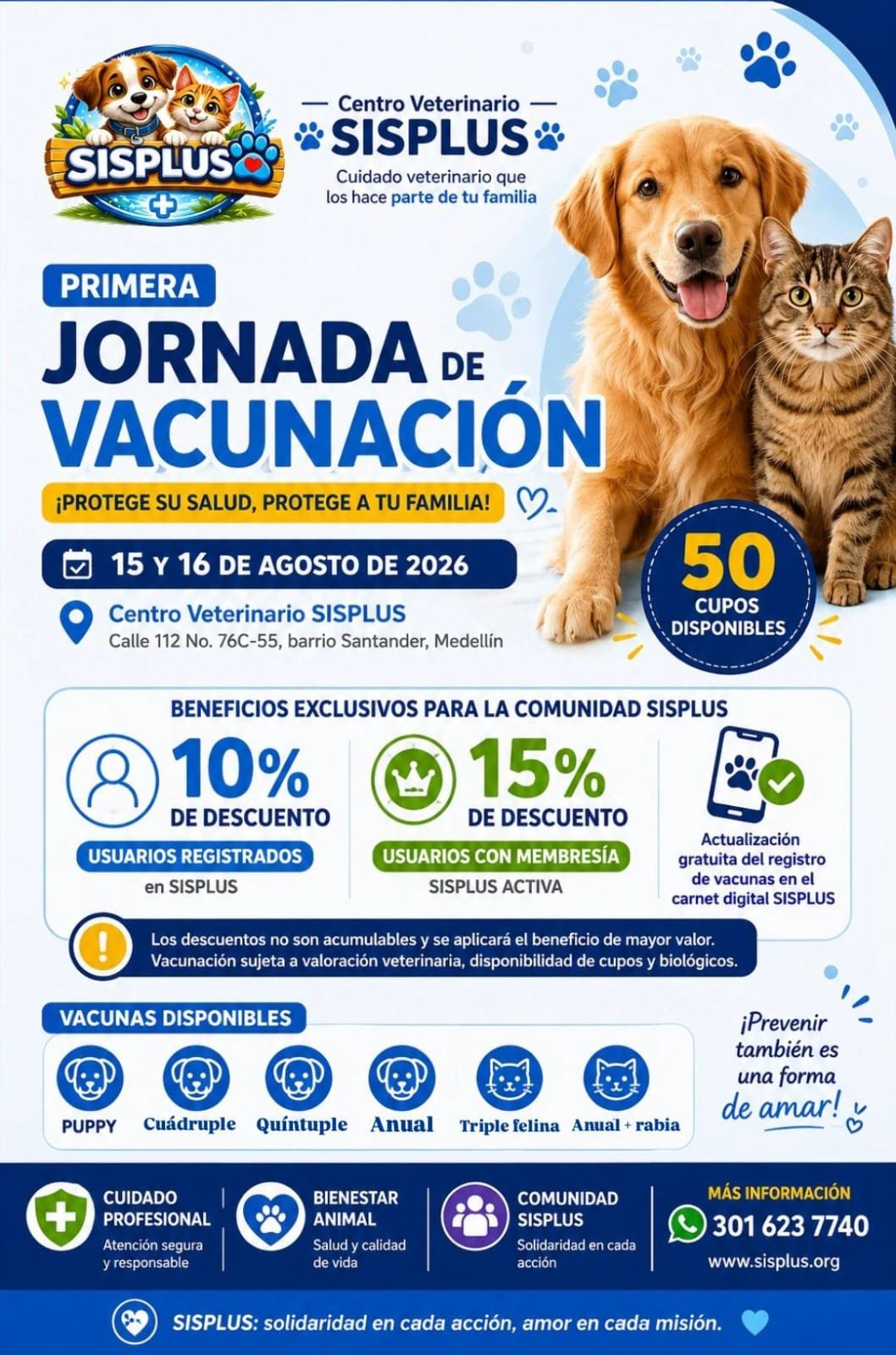 Imagen de Jornada de Vacunación SISPLUS – Agosto 2026